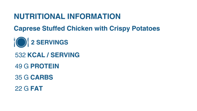 Caprese Stuffed Chicken with Crispy Potatoes